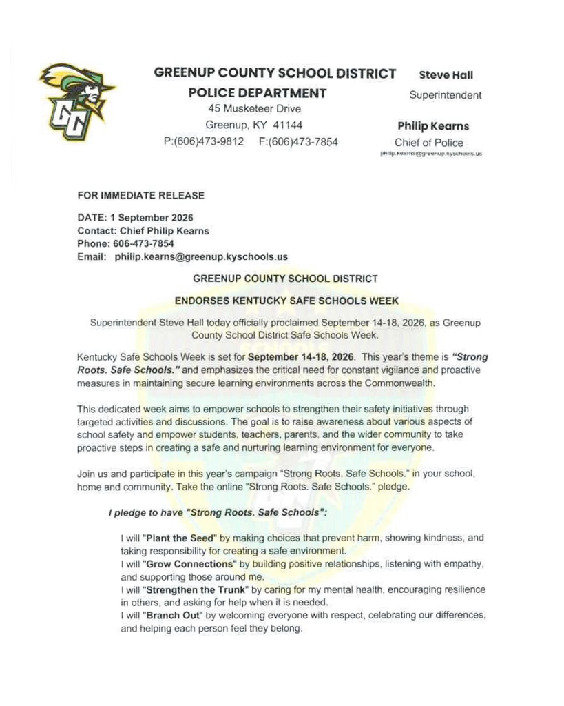 Safe School Week 2026