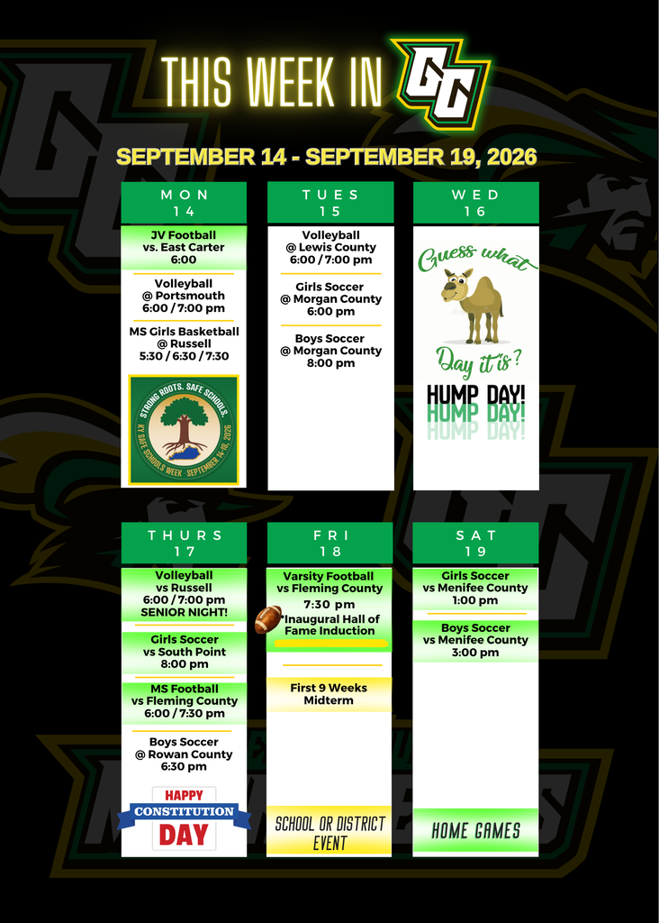 This Week in GC: Schedule