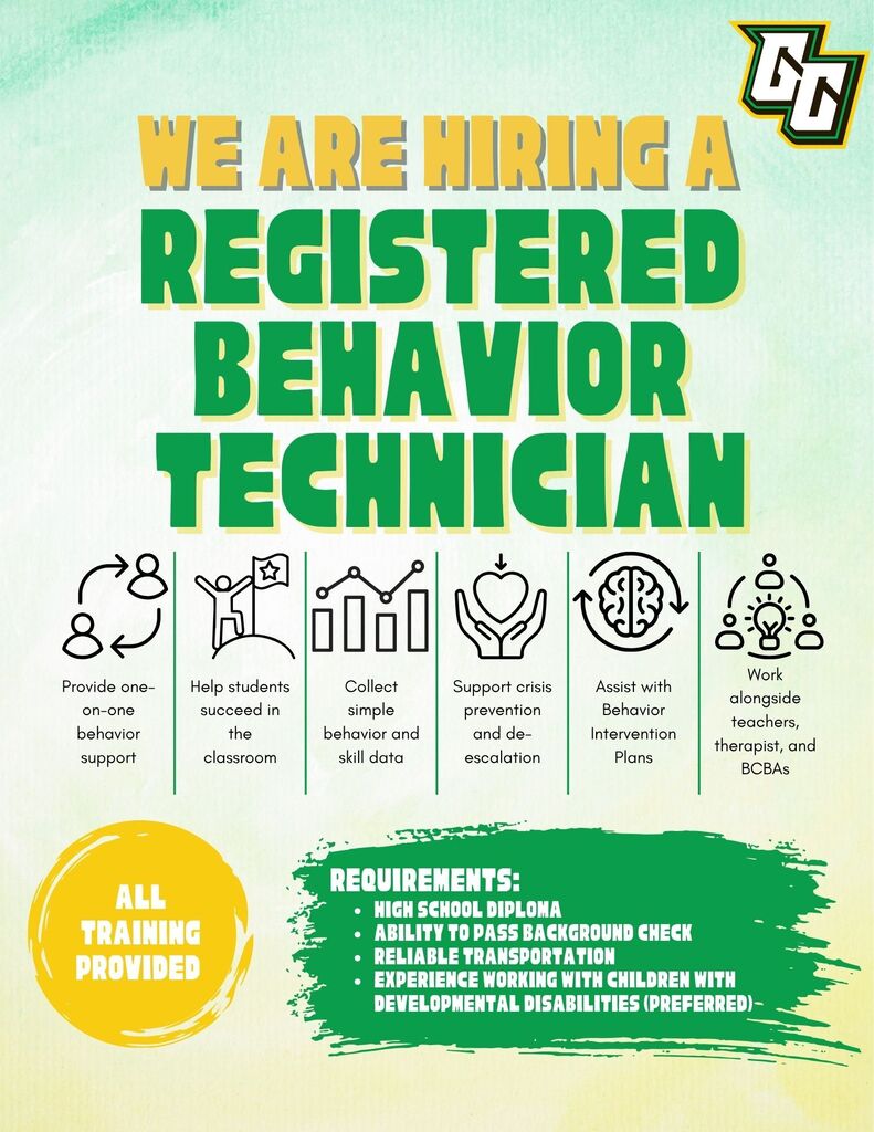 Hiring 2 Registered Behavior Technicians for the GC School District