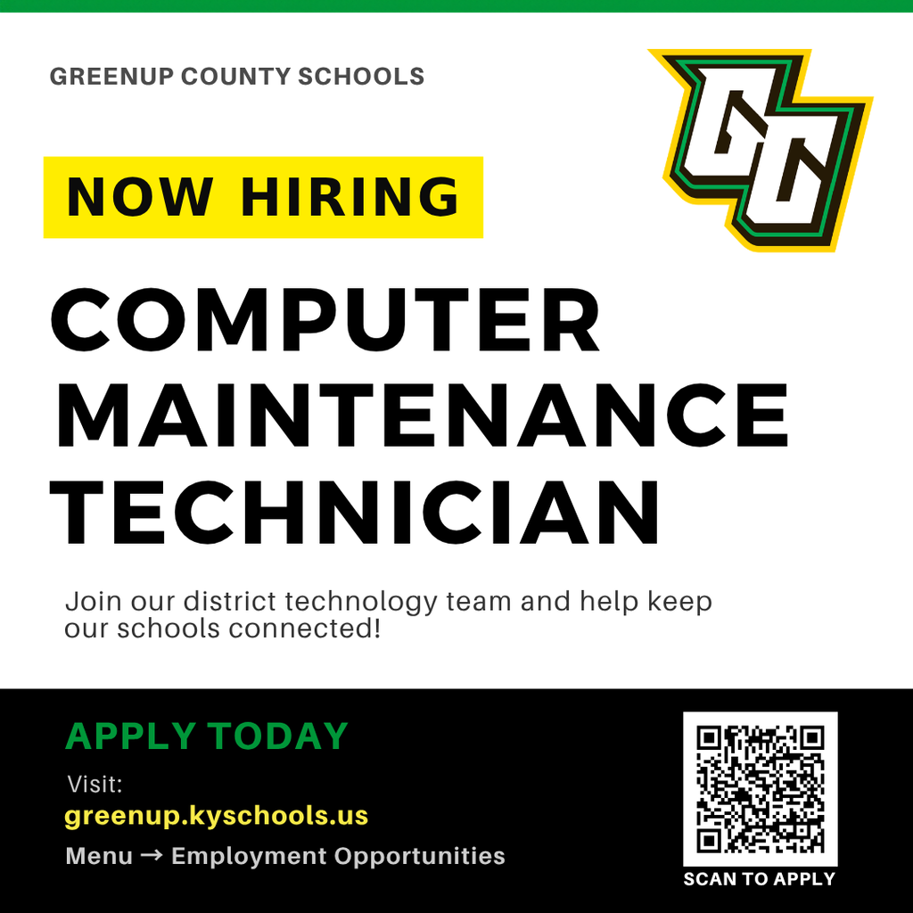 GC Job Posting - Computer Maintenance Tech