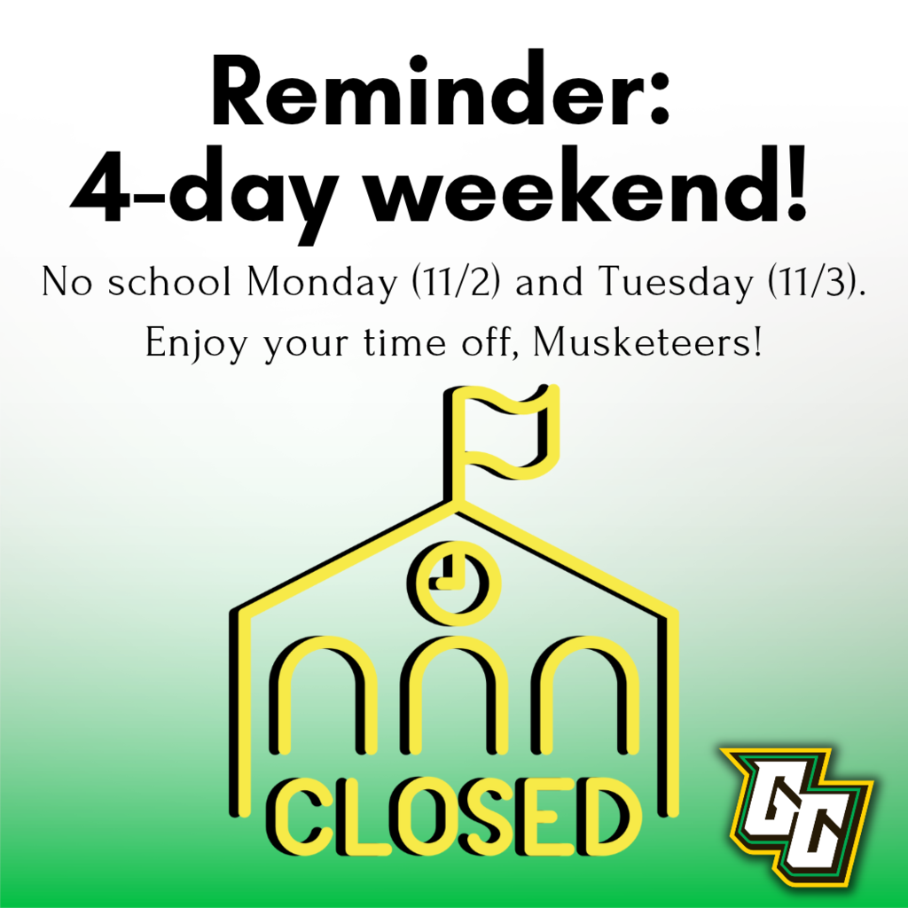 GC Schools Closed: 11/2 and 11/3