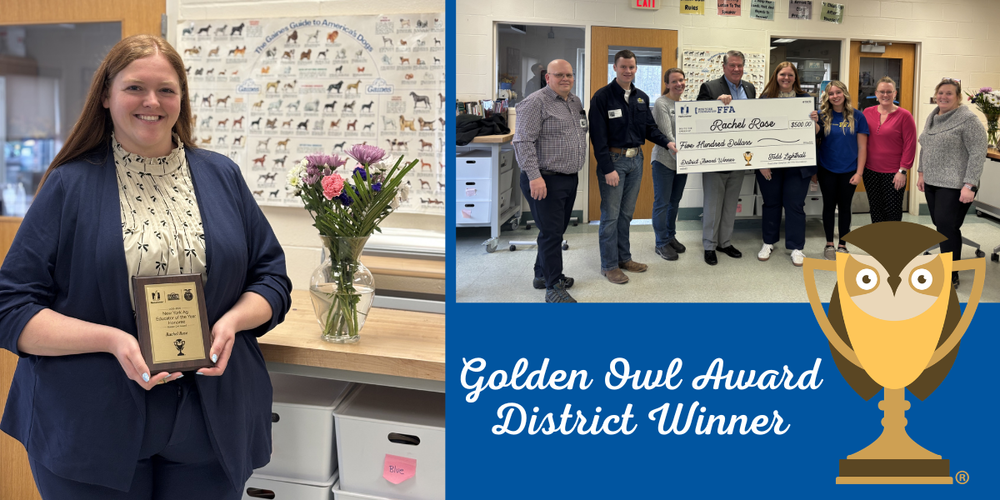 Golden Owl Award District Winner - Rachel Rose