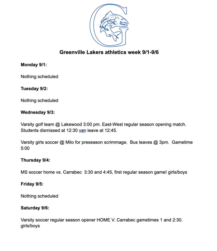 week ahead