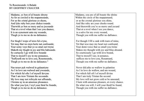 A ballad by Chaucer