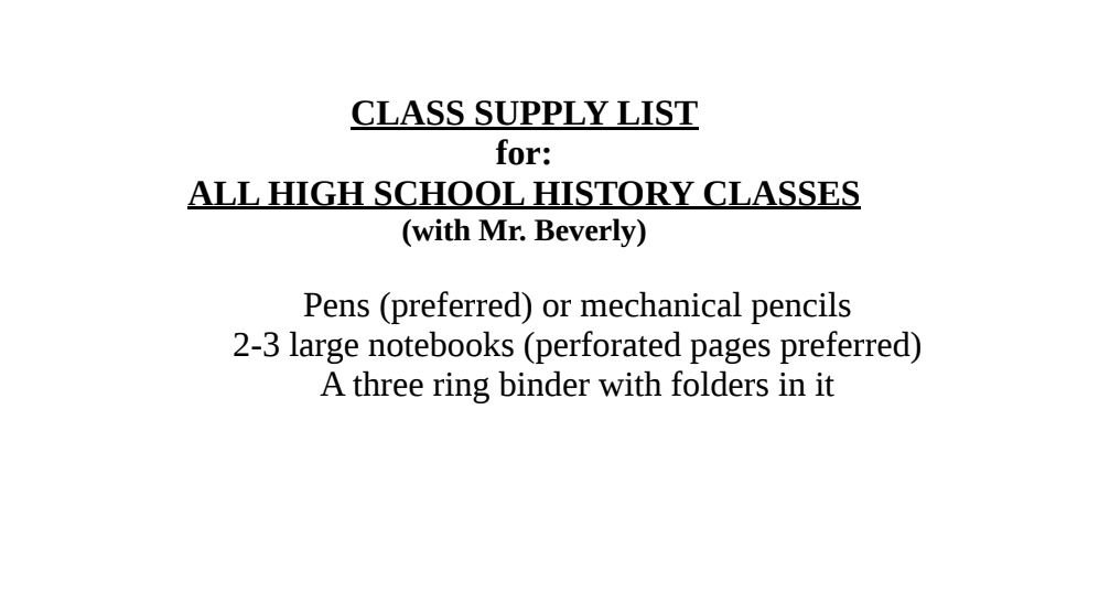 lists