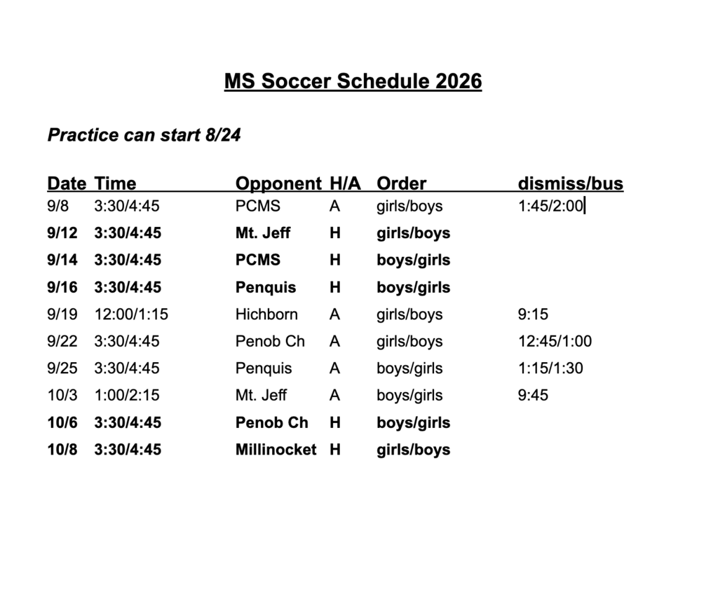 schedule