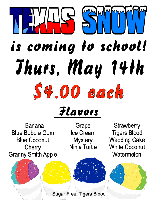Texas Snow will be at GMS 5/14/26