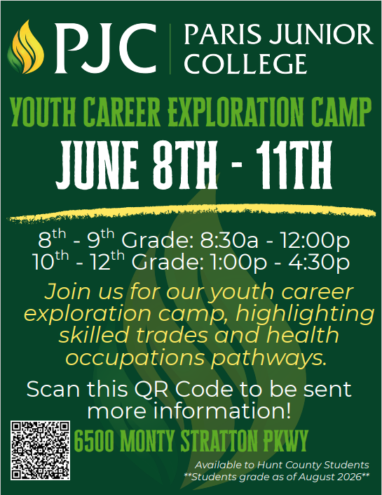 Paris Junior College Youth Exploration Camp 