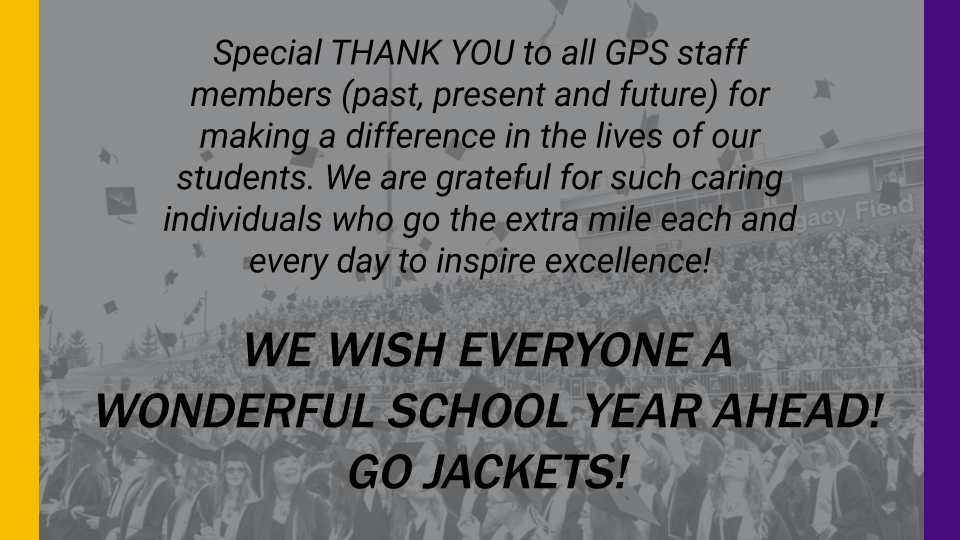GPS Welcome Back 2025-26 - Have a great school year!