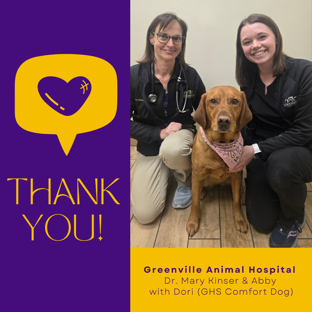 Thank you Greenville Animal Hospital - March 2026