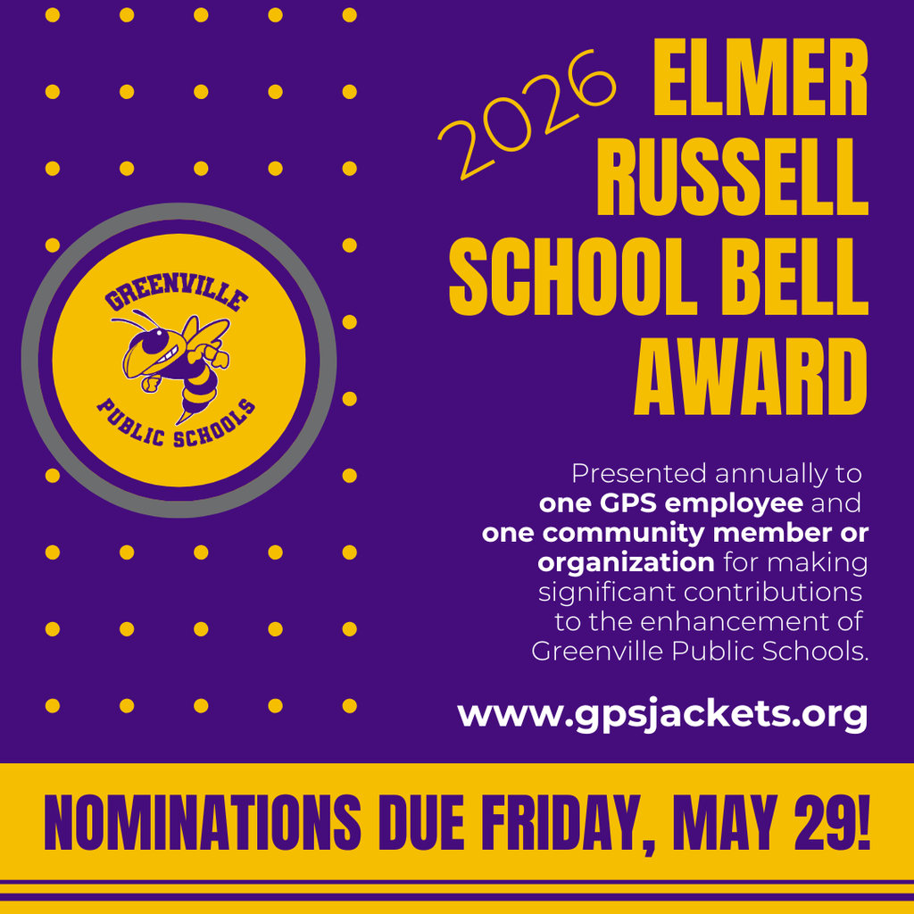 GPS Elmer Russell 2026 School Bell Award Nominations Due - Friday, May 29
