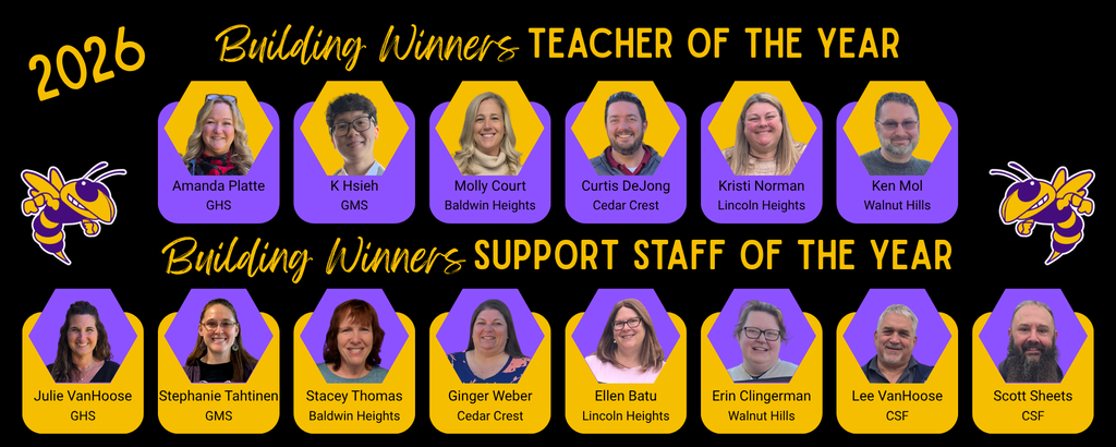 GPS 2026 Teacher and Support Staff Building Winners
