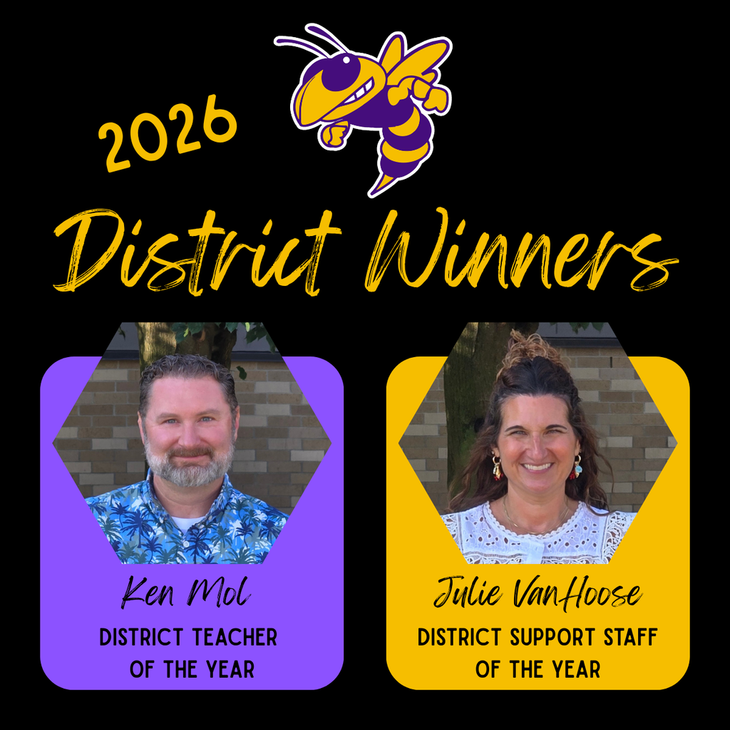 2026 District Teacher & Support Staff of the Year - Ken Mol & Julie VanHoose