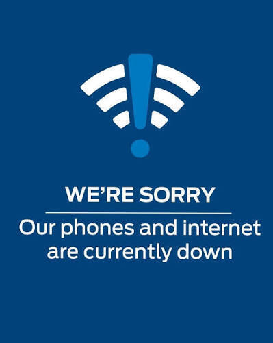Internet & phones are down