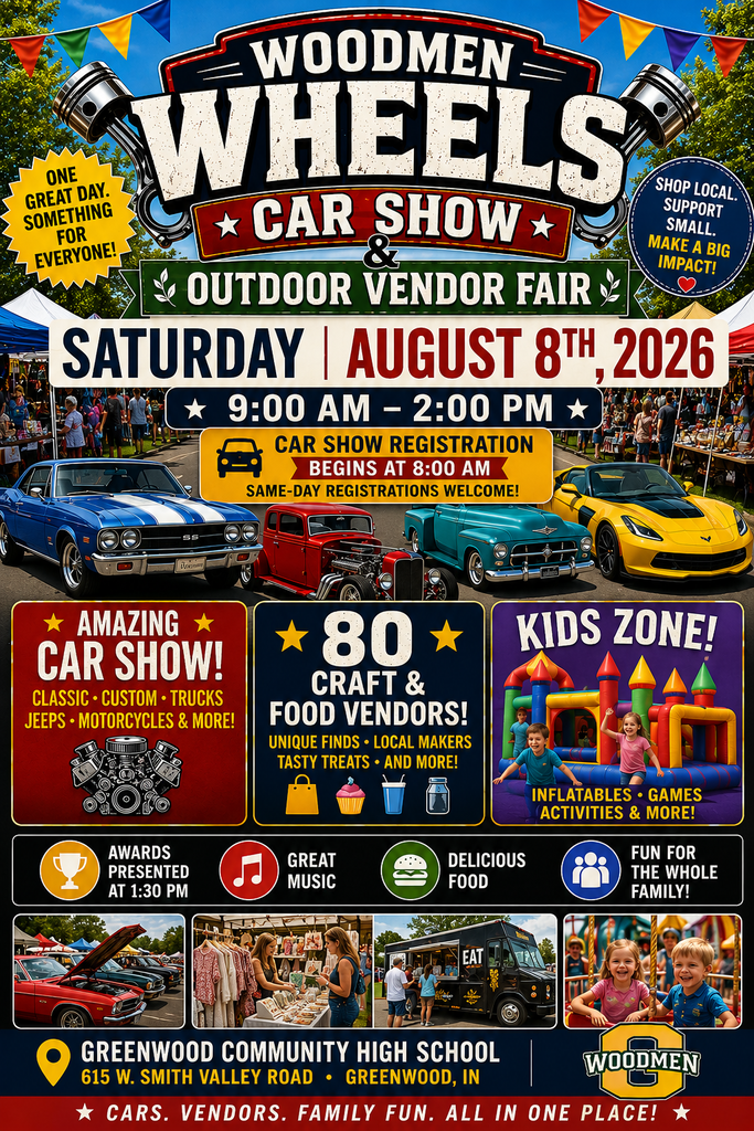 Woodmen Whells Car Show Aug. 8th 9:00-2:00 GHS