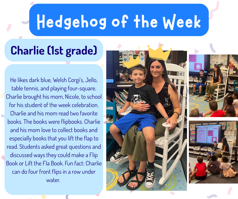Charlie is the Hedgehog of the Week!