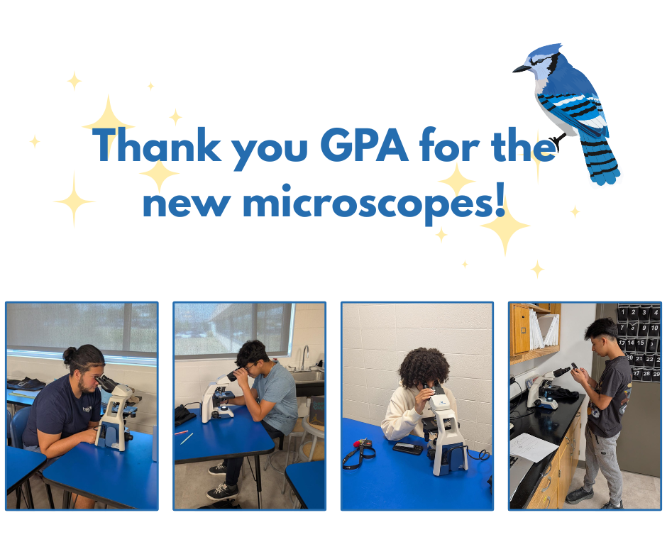 Thank you GPA for the new microscopes!