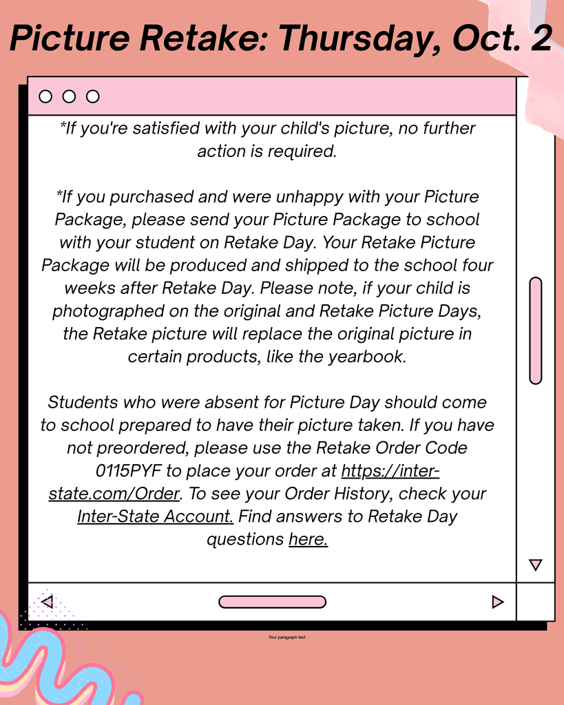 Picture Retake information
