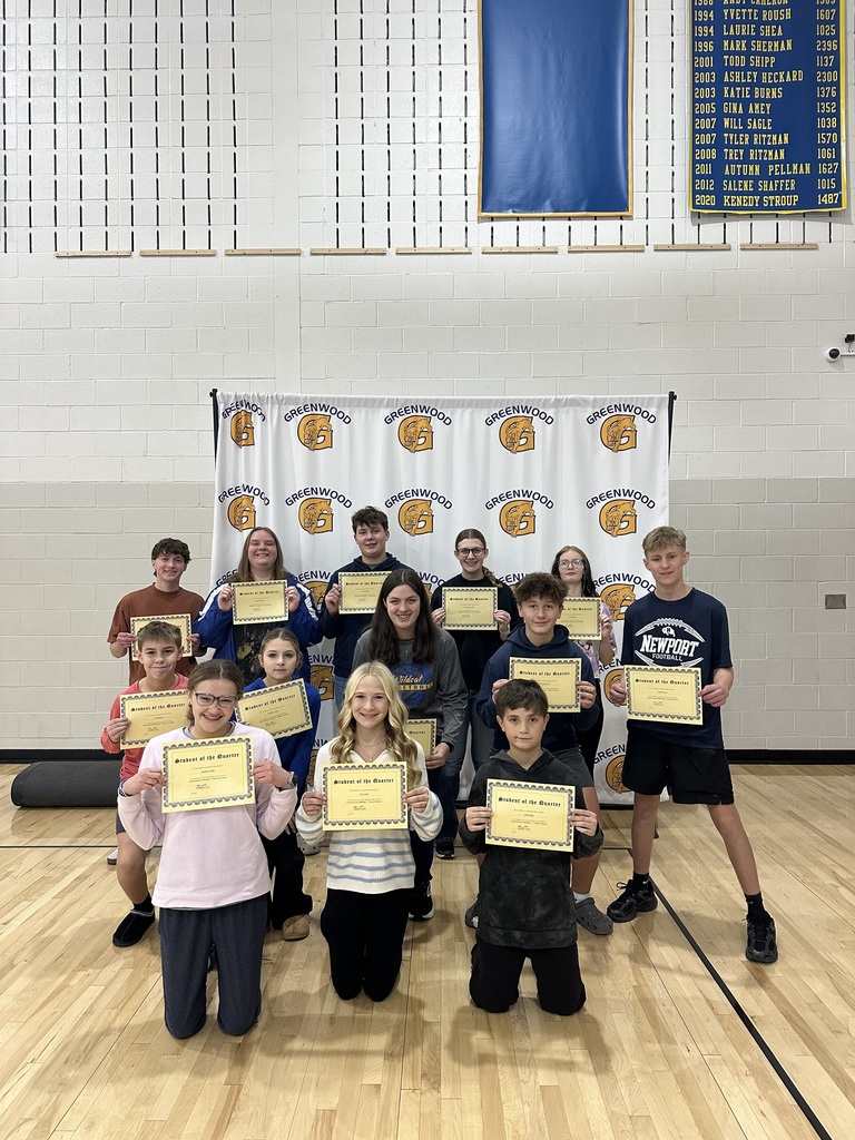 Greenwood MS/HS 1st Marking Period Students of the Quarter