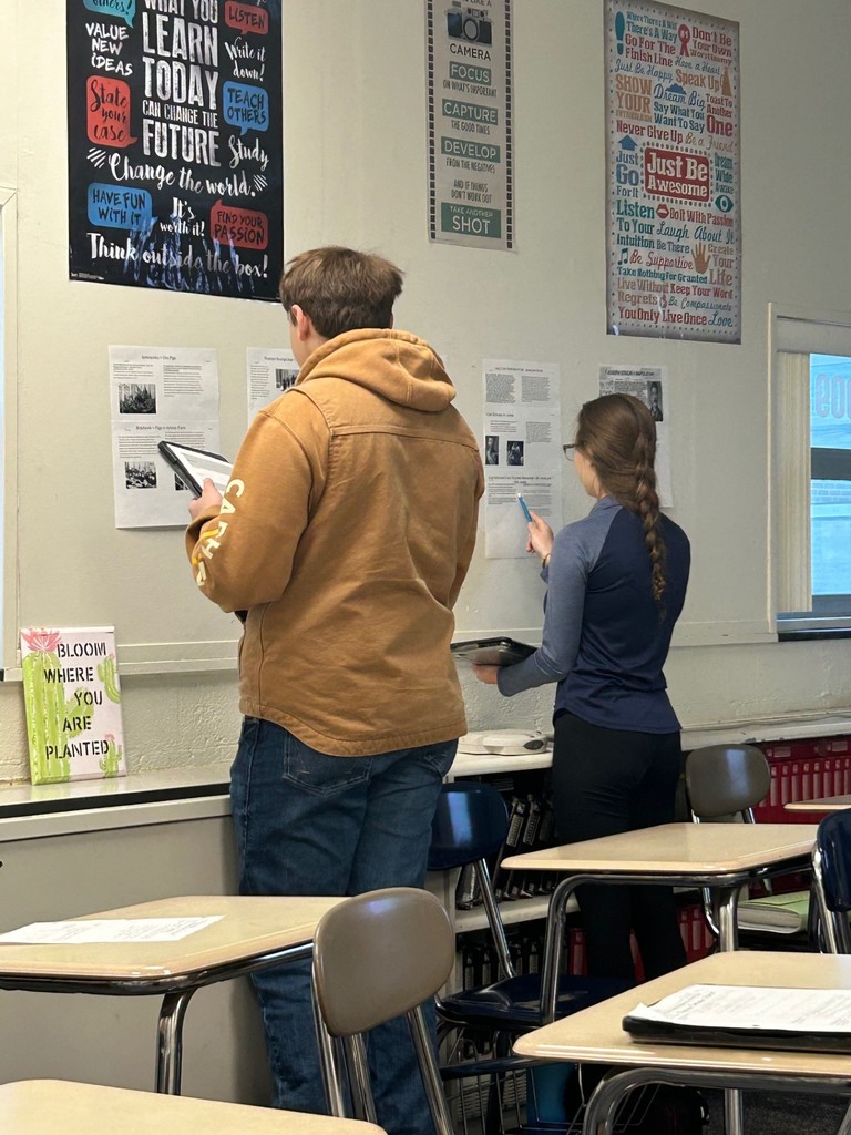 Students taking notes