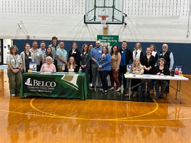 This amazing group of community volunteers donated their time to help Greenwood and Newport students work through a Financial Reality Simulation at Newport High School.