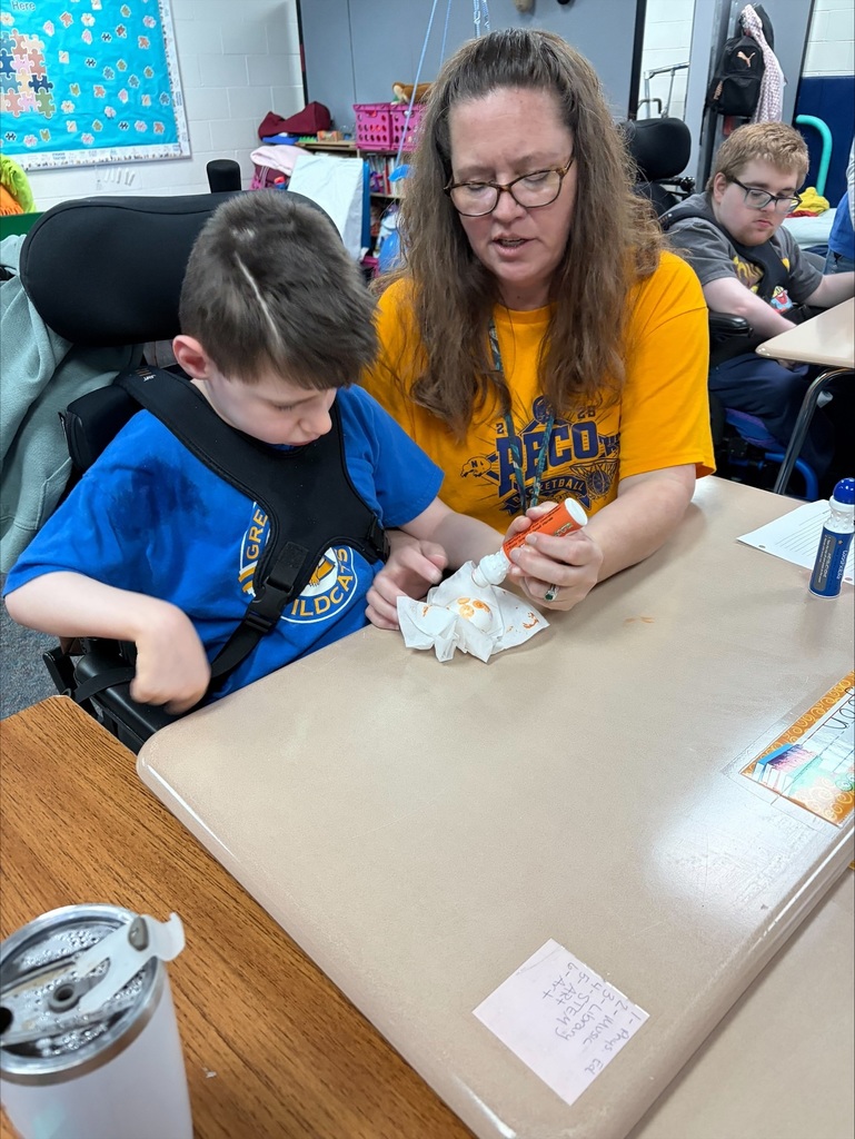Student decorating egg