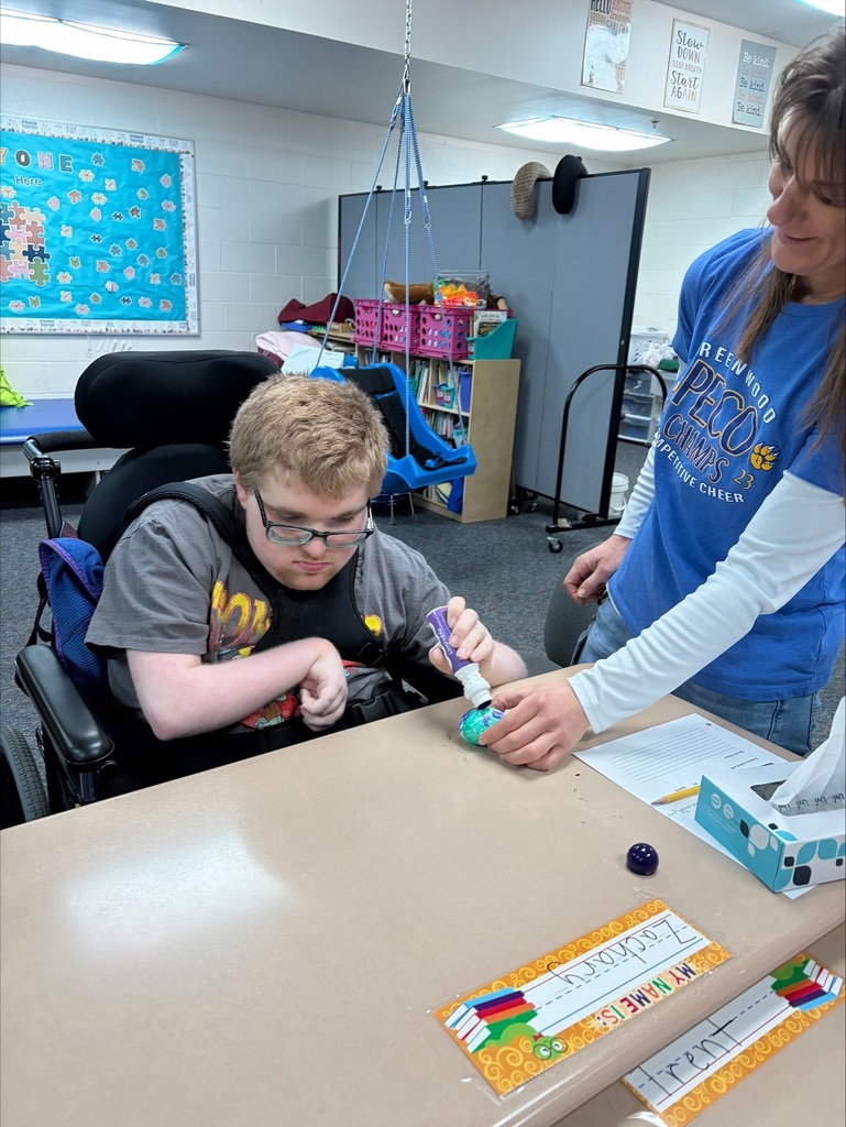 Student decorating egg