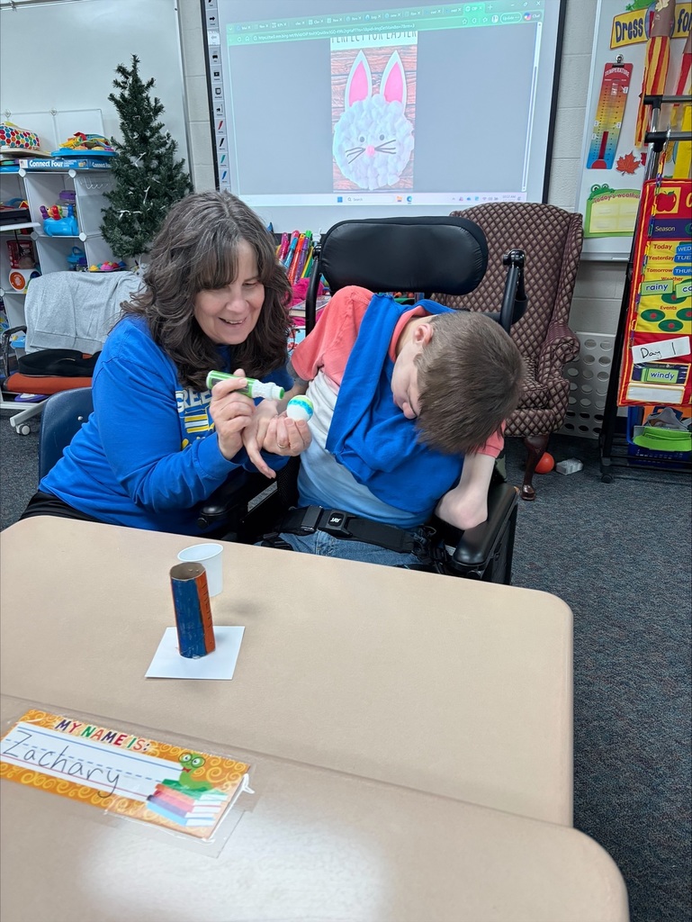 Student decorating egg
