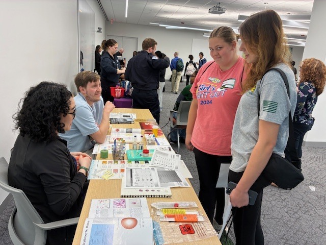 Greenwood students learn about working in a laboratory as they visit many opportunities in healthcare.