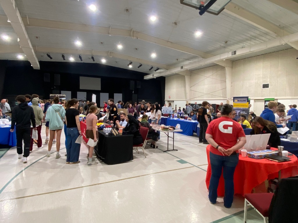Greenwood students visit the vendors at the PCEDA's Career Fair.