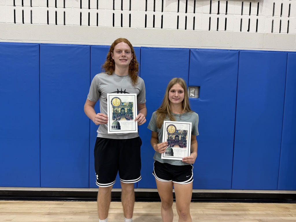 Levi Morgan and Marguerite Gates accept their Good Citizenship awards
