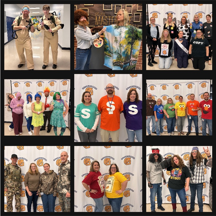 staff and faculty in costumes 