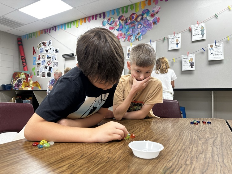 FabLab fun this week! Students learned five new math and strategy games to play with Mrs. Eckart. We practiced strategic thinking, multiplication, addition, and good sportsmanship, and had a blast doing it!