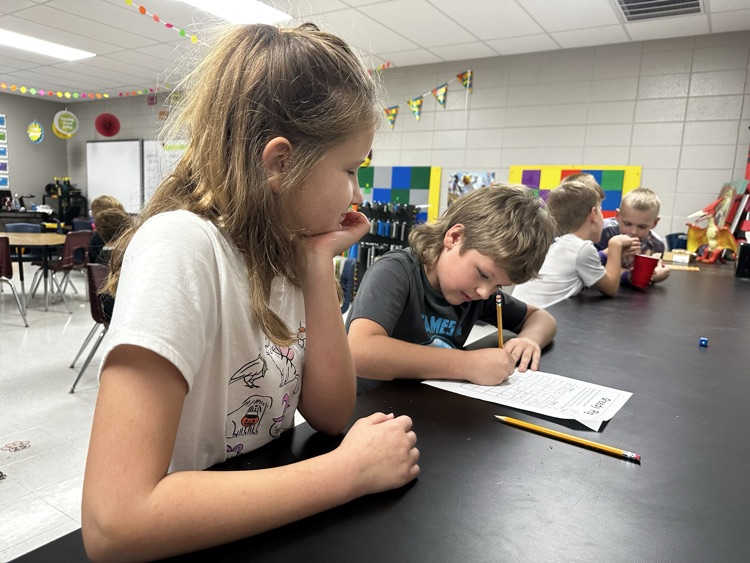 FabLab fun this week! Students learned five new math and strategy games to play with Mrs. Eckart. We practiced strategic thinking, multiplication, addition, and good sportsmanship, and had a blast doing it!