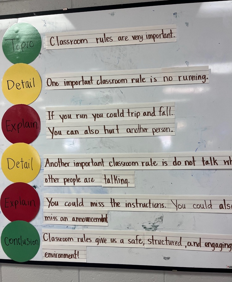 Mrs. meadors class working on writing paragraphs 