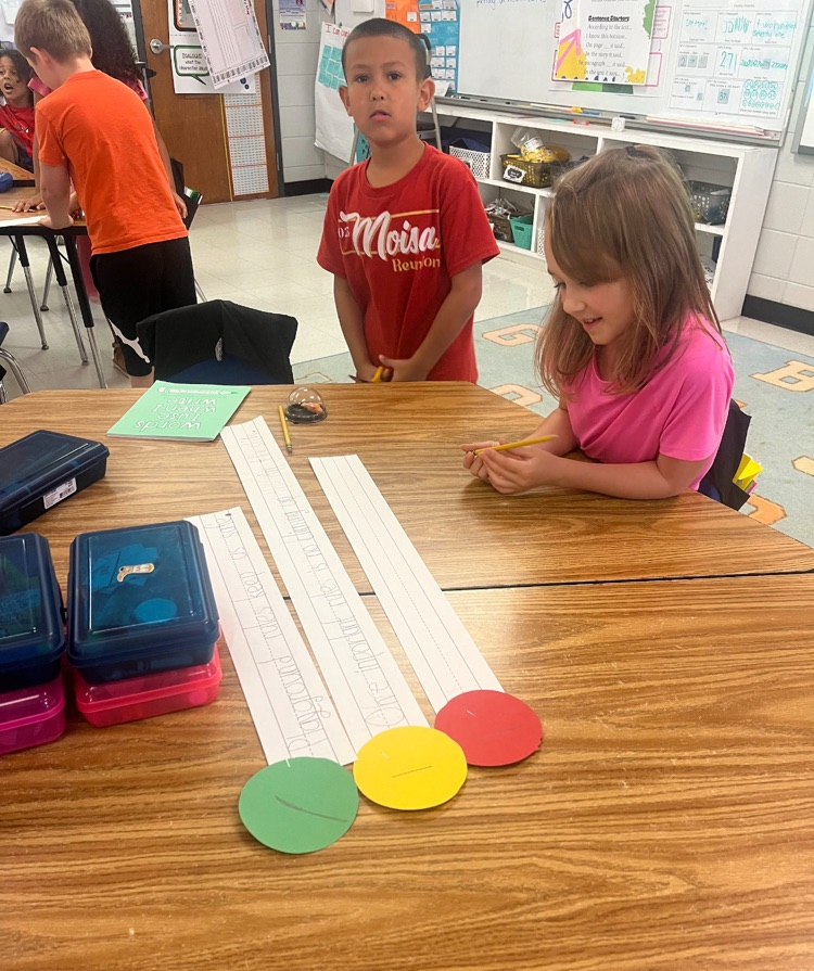 Mrs Meadors class working on writing paragraphs 