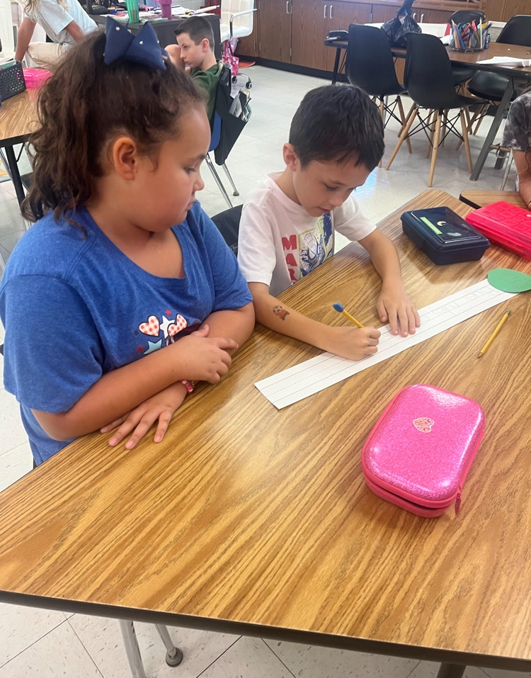 Mrs Meadors class working on writing paragraphs 