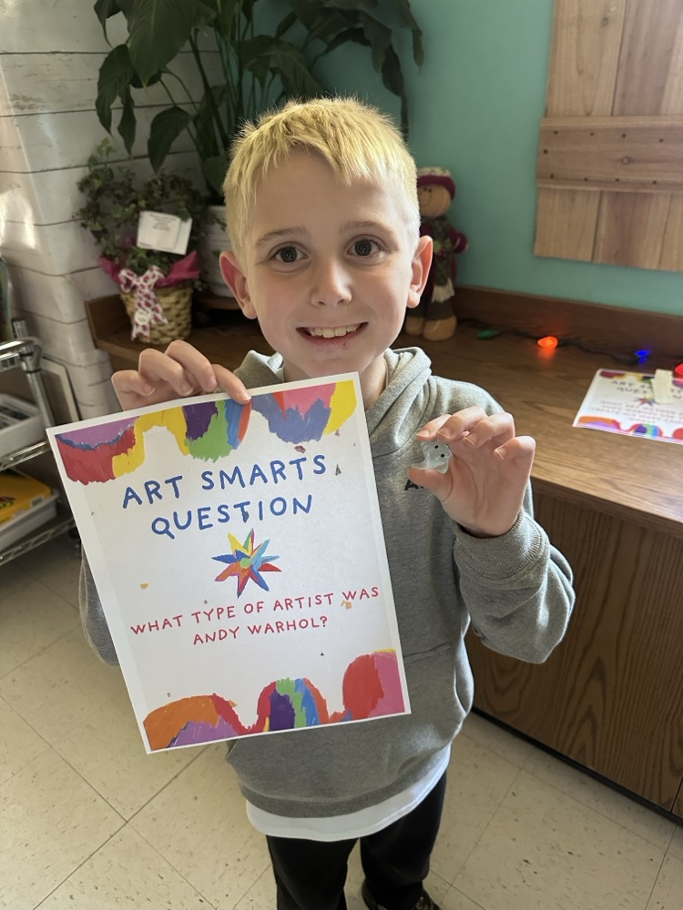 students answering facts about Andy Warhol