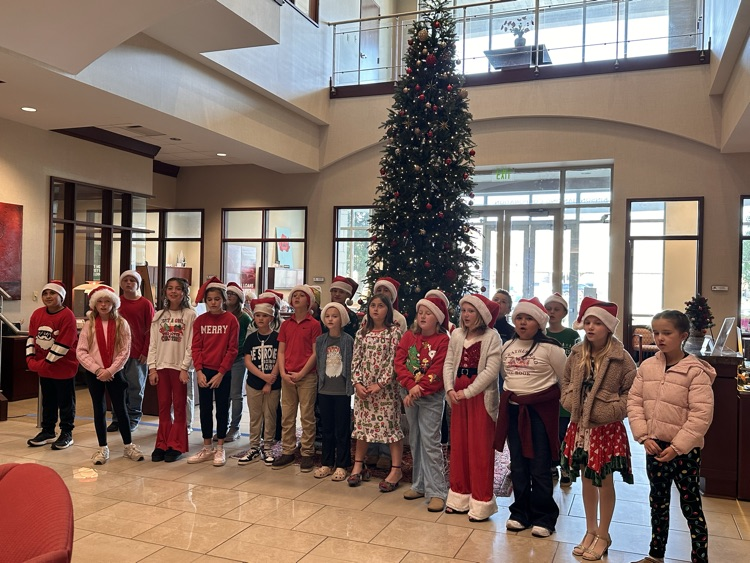 Mrs Bruce’s class caroling at the nursing home 