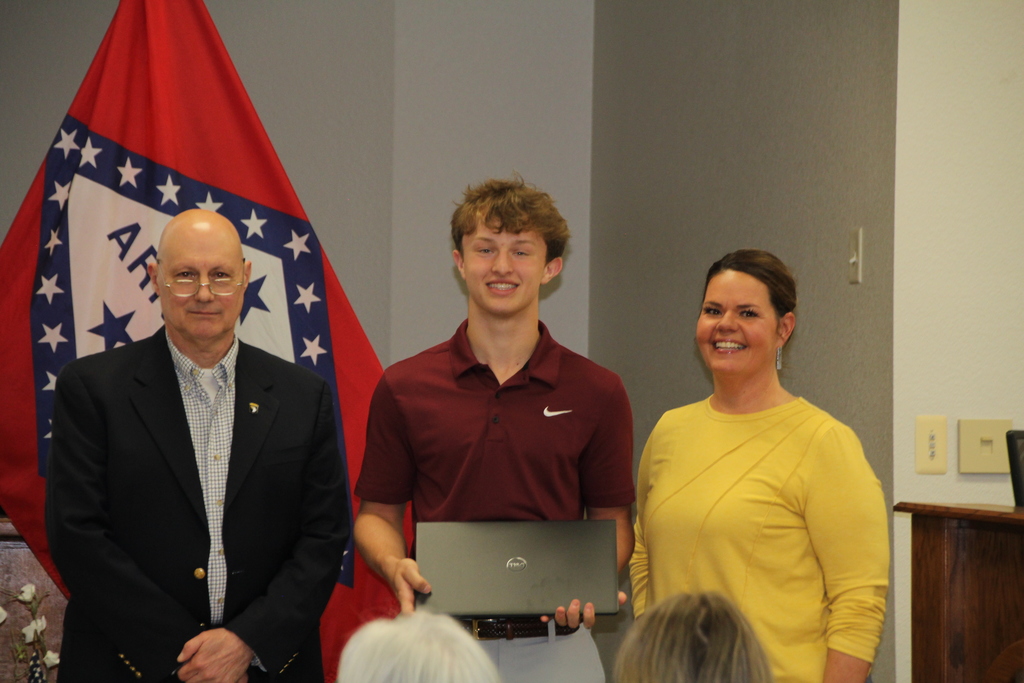 Weston receiving his computer