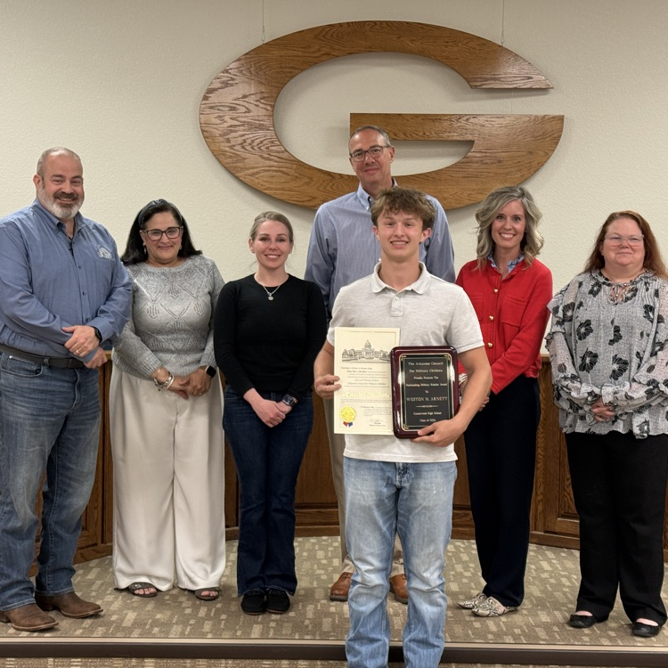 school board Weston Arnett recognize