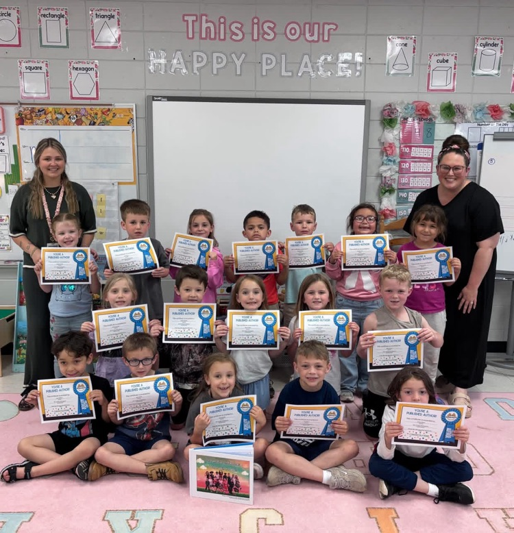 Mrs. Dunlap and Ms. K’s class are now published authors and illustrators! We celebrated today with a publishing party!