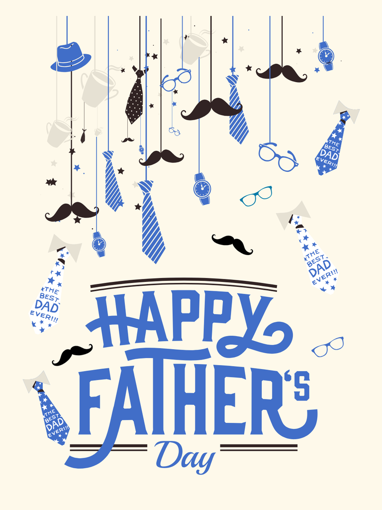ties, glasses, and mustaches