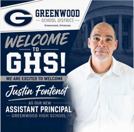 G with background of the high school building