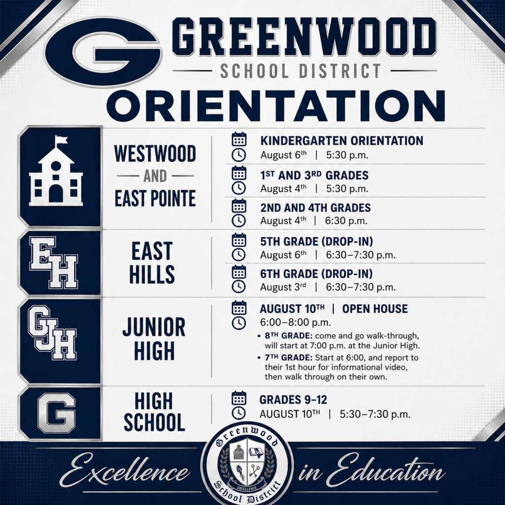 Orientation Dates and Times