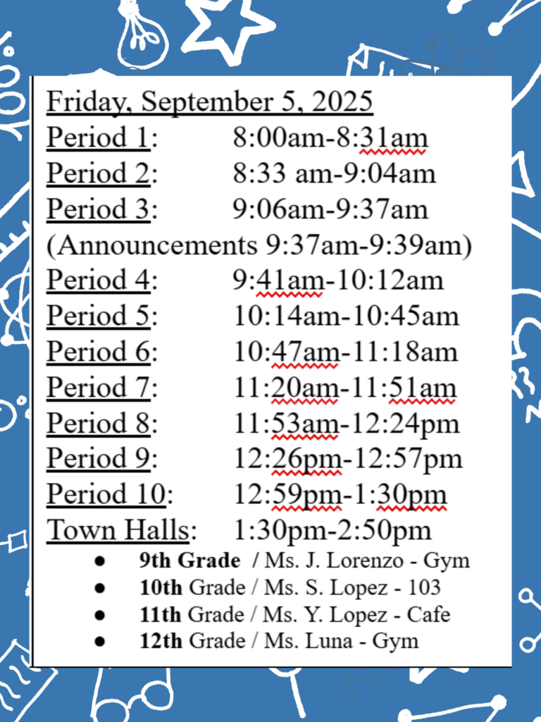 Day 2 Bell Schedule