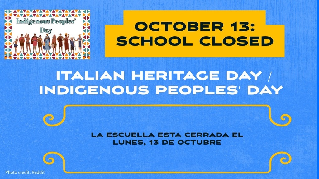 No school October 13