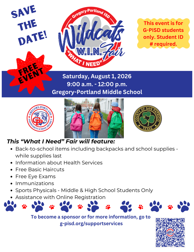 Flyer for WIN fair event School supplies 