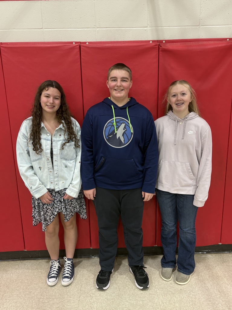 Middle School All-state Band members- Hadley Braun, Ian Opp, and Gracelyn Lanz