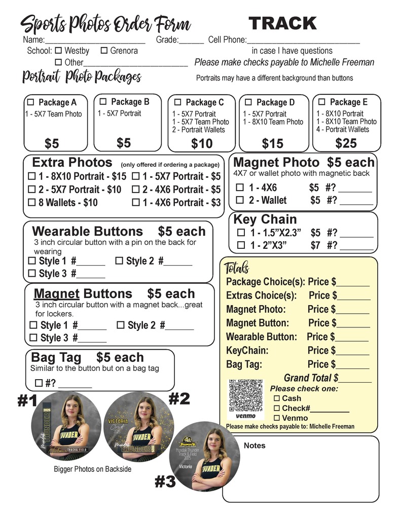 2025 Track Picture Order Form